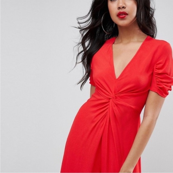 ASOS Red Culotte Jumpsuit - Picture 2 of 7